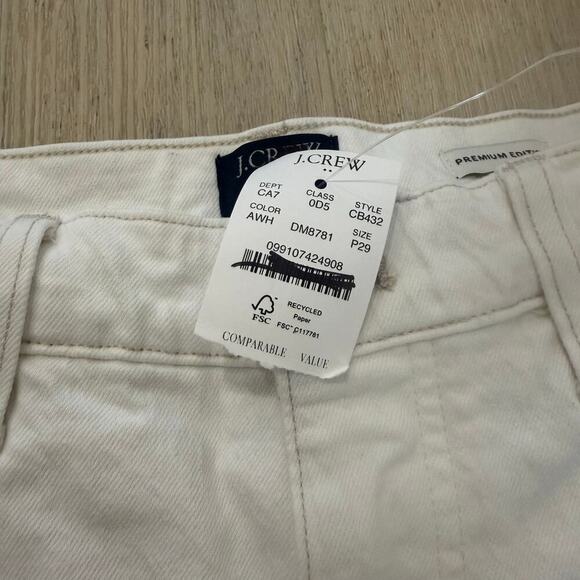 NWT J.Crew Factory Premium Edition Vintage Wide Leg Jean in White 29P Petite - Picture 4 of 7